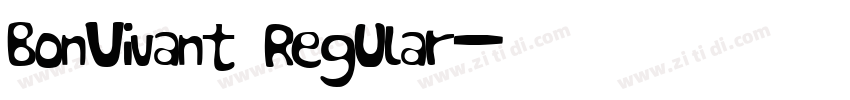 BonVivant Regular字体转换